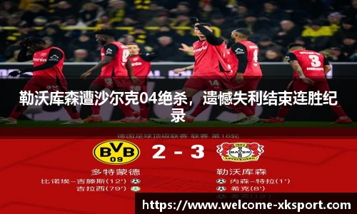 勒沃库森遭沙尔克04绝杀，遗憾失利结束连胜纪录